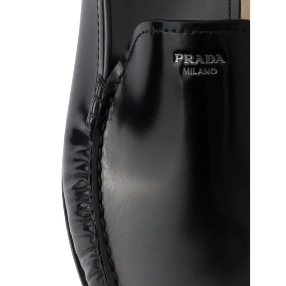 Prada Men Brushed Leather Loafers - Picture 4 of 7